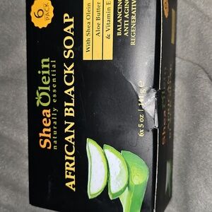 6 bars of African black soap
